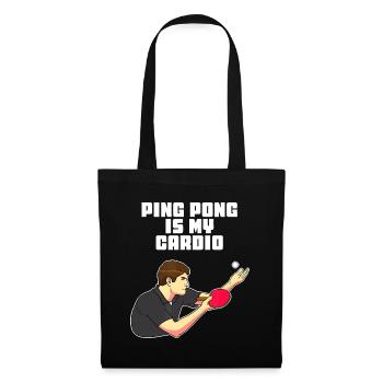 Ping Pong Is My Cardio Funny Table Tennis - Tote Bag - black - Front