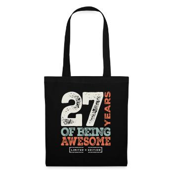 27th Birthday Funny 27 Years Old - Tote Bag - black - Front