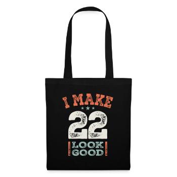 22nd Birthday Funny 22 Years Old - Tote Bag - black - Front