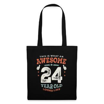 24th Birthday Funny 24 Years Old - Tote Bag - black - Front