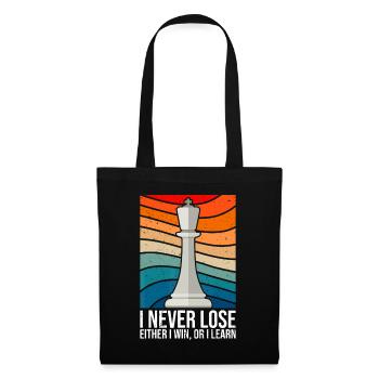 Chess Tidea, idée de club d’échecs, gagner ou apprendre Chessbl - Sac en tissu - noir - Devant