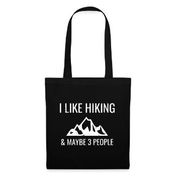 I Like Hiking & Maybe 3 People Funny Hiker - Tote Bag - black - Front