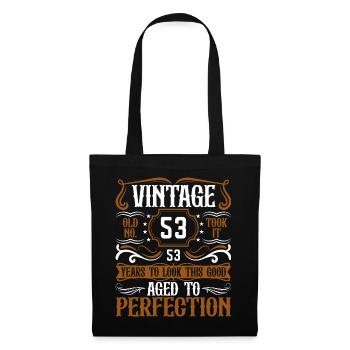 53rd Birthday Vintage Retro - Tote Bag - black - Front
