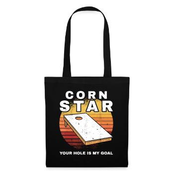 Mens Corn Star Your Hole Is My Goal Cornholecornho - Tote Bag - black - Front