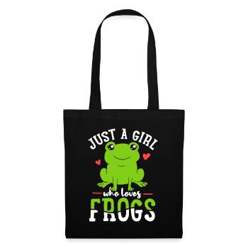 Frog Just A Girl Who Loves Frogs Gift - Tote Bag - black - Front