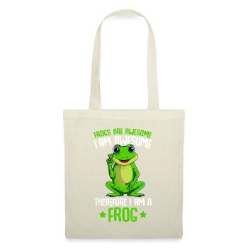Frösche sind tolle Mädchen Jungen Kinder Frosch - Stoffbeutel - Natur - Vorne