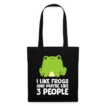 Amoureux des grenouilles J’aime les grenouilles et peut-être comme 3 personnes - Sac en tissu - noir - Devant