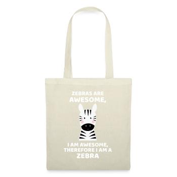 Awesome Cartoon I am a Zebra idea for Zebra Lovers - Tote Bag - nature - Front