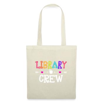 Library Crew Lehrer Lustiger erster Schultag Gif - Stoffbeutel - Natur - Vorne