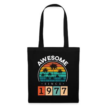 1977 Naissance Anniversaire Année de naissance millésime - Sac en tissu - noir - Devant