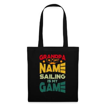 Grand-père est mon nom La voile est mon jeu - Sac en tissu - noir - Devant