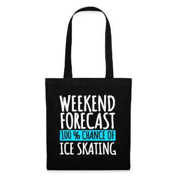 Ice Skating Coach Figure Skater Skates Sportspiral - Tote Bag - black - Front