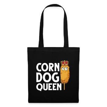 Funny Corn Dog Gift Kids Women Queen Hotdog Sausag - Tote Bag - black - Front