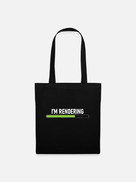 Ich rendere - Video Editor Editing Filmemacher Vid - Stoffbeutel - Schwarz