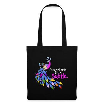 Je n’étais pas fait pour être une idée subtile de paon, Birdi wa - Sac en tissu - noir - Devant