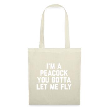 Je suis un paon tu dois me laisser voler - Sac en tissu - nature - Devant