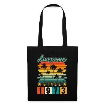 1973 Né Anniversaire Année de naissance millésime - Sac en tissu - noir - Devant