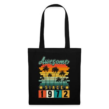 1972 Anniversaire Né Année de naissance millésime - Sac en tissu - noir - Devant