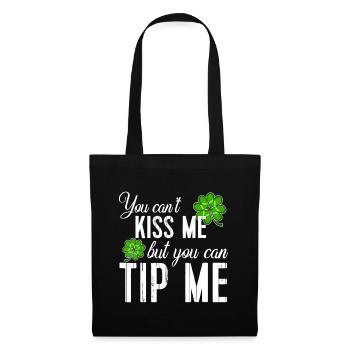 Lustige St Patricks Day Idee Kellnerin Barkeeper Wait - Stoffbeutel - Schwarz - Vorne