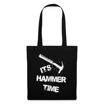 Son cadeau Hammer Time pour un charpentier ou des commerçants - Sac en tissu - noir - Devant