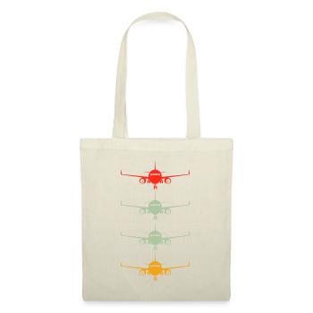 Aviation Flugzeug fliegende Fluggesellschaft Funny Vintage Pil - Stoffbeutel - Natur - Vorne
