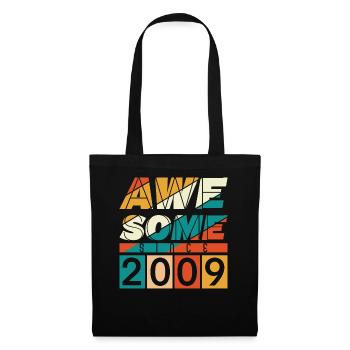 2009 Anniversaire Naissance Année de naissance millésime - Sac en tissu - noir - Devant