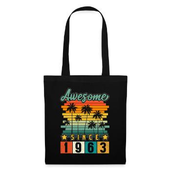 1963 Anniversaire Naissance Année de naissance millésime - Sac en tissu - noir - Devant