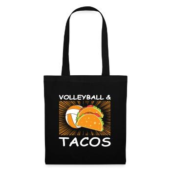 Volleyball & Tacos Lover Teenage Girls Player - Sac en tissu - noir - Devant