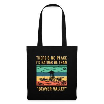 Vintage Il n’y a pas d’endroit où je préfère être que castor - Sac en tissu - noir - Devant