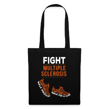Fight Multiple Sclerosis MS Awareness Warrior Ribb - Tote Bag - black - Front