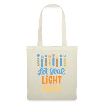 Funny Hanukkah Let Your Light Shine Menorah Adults - Tote Bag - nature - Front
