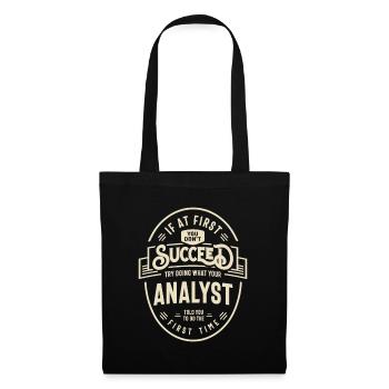 Analyst Job Title Occupation Birthday Worker - Tote Bag - black - Front