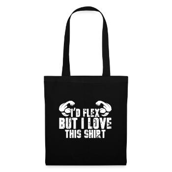 I'd Flex But I Love This idea Funny Gym Workoutspo - Tote Bag - black - Front