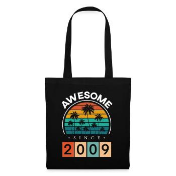 2009 Anniversaire Naissance Année de naissance millésime - Sac en tissu - noir - Devant