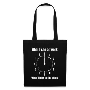 Drôles d’idées T pour les hommes Je déteste mon travail Idée de travail Cadeau - Sac en tissu - noir - Devant