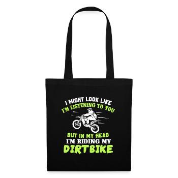 Idée Dirtbike pour hommes et femmes - Sac en tissu - noir - Devant