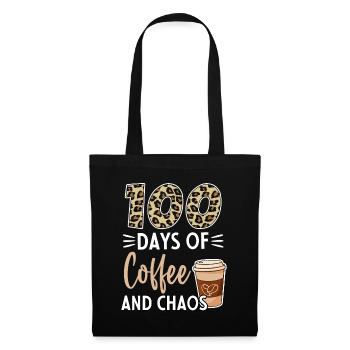 100 Days Of Coffee And Chaos 100th Day Of School F - Tote Bag - black - Front