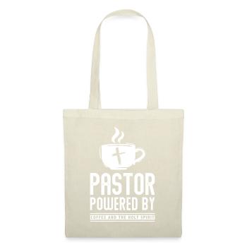 Pastor Powered Kaffee und der Heilige Geist Funny Pa - Stoffbeutel - Natur - Vorne