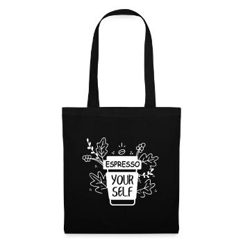 Espresso Yourself Funny Coffee Caffeine Lover Bari - Tote Bag - black - Front