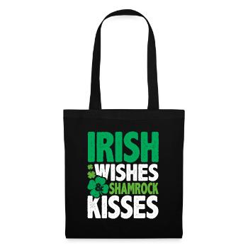 Irish Wisher and Shamrock Kisses St Patricks Day - Tote Bag - black - Front