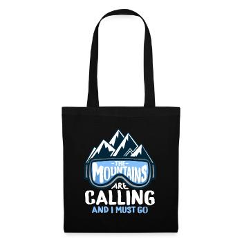 Les montagnes m’appellent et je dois y aller en hiver - Sac en tissu - noir - Devant