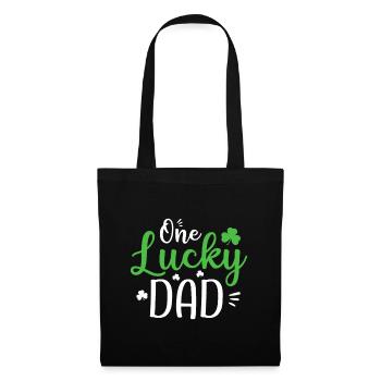 Une idée de papa chanceux, St Patricks Day Funny Daddy Gi - Sac en tissu - noir - Devant