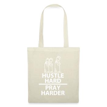 Hustle Hard Pray Harder Islamic Muslim Praying Rel - Stoffbeutel - Natur - Vorne