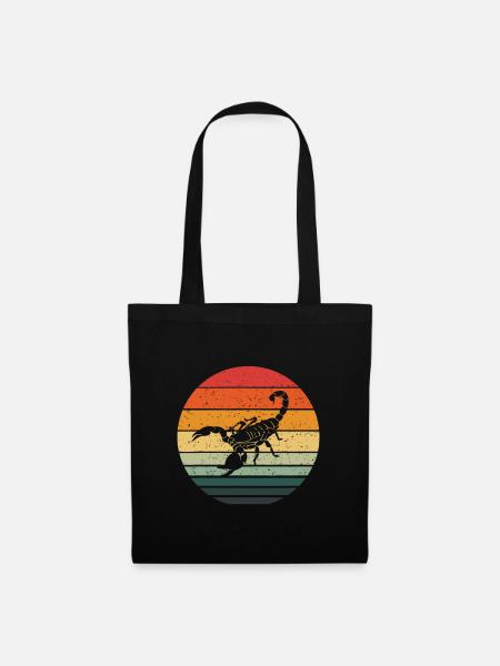 Vintage Scorpion Retro Sunset Art 70s 80s - Sac en tissu - noir