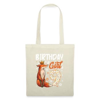 Fox Animal Lovers 9th Birthday Girl Fox B-day 9 ye - Tote Bag - nature - Front