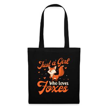 Juste une fille qui aime les renards - Fox Lover Zookeeper - Sac en tissu - noir - Devant