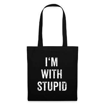 Je suis avec un couple stupide meilleur ami Partie 1 Matching - Sac en tissu - noir - Devant