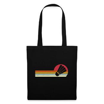 Badminton Shuttlecock Sunset Distressedbadminton l - Tote Bag - black - Front