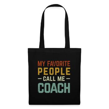 My Favorite People Call Me Coach Funny Retro - Tote Bag - black - Front