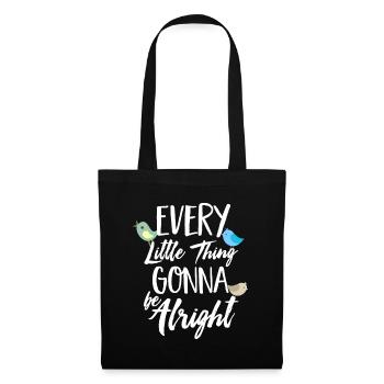 Chaque petite chose va bien se passer 3 Lil Birds - Sac en tissu - noir - Devant